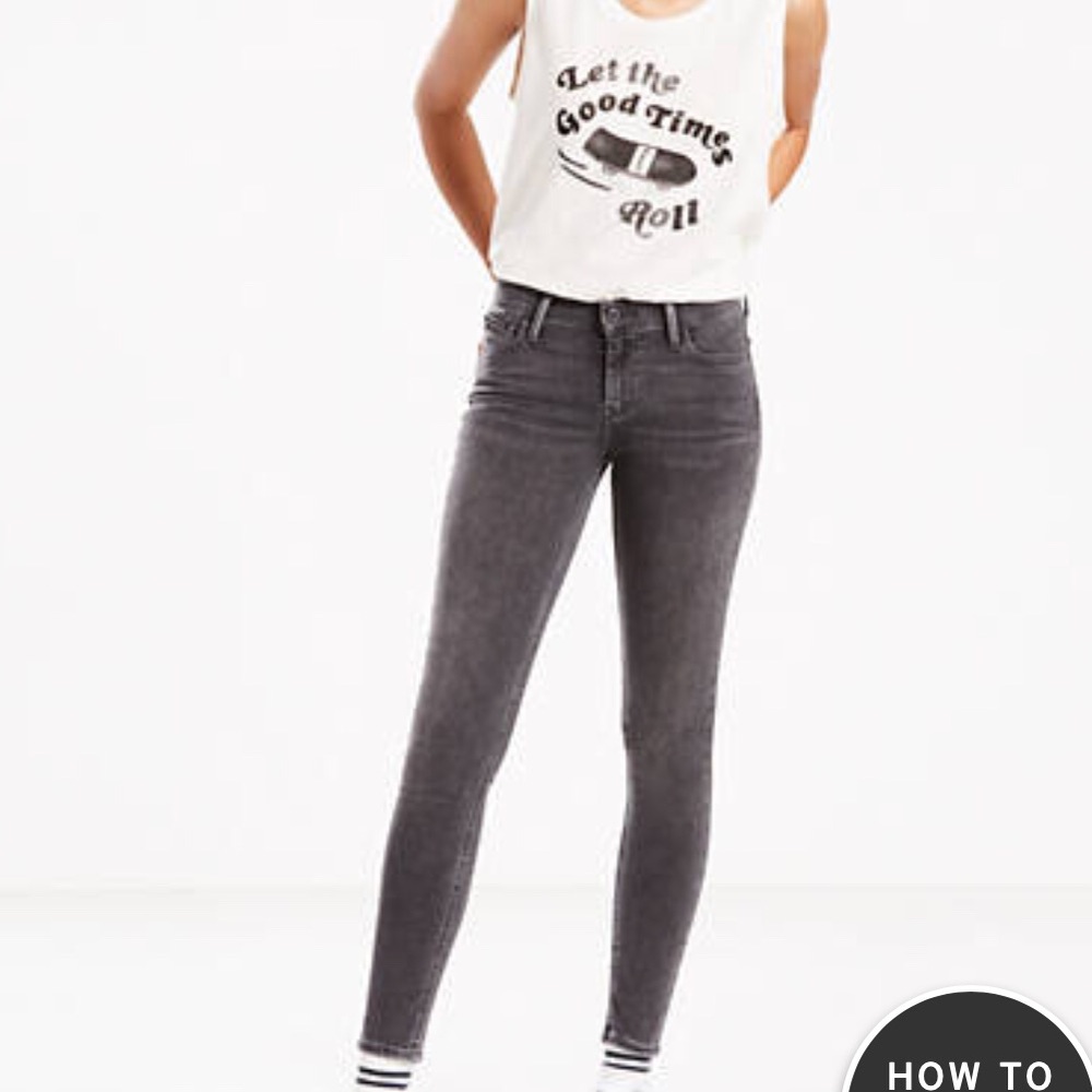 Grey Levi’s 710 Super Skinny Jeans